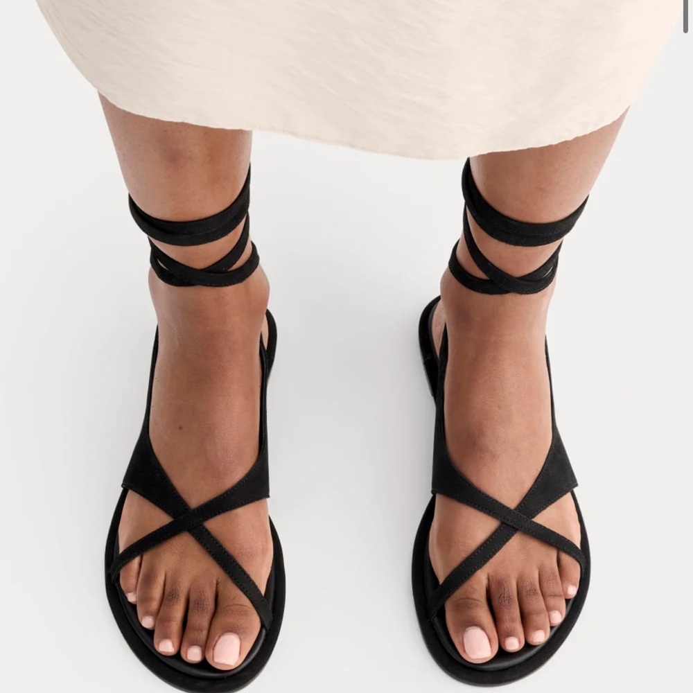Everlane Black Criss Cross Sandals